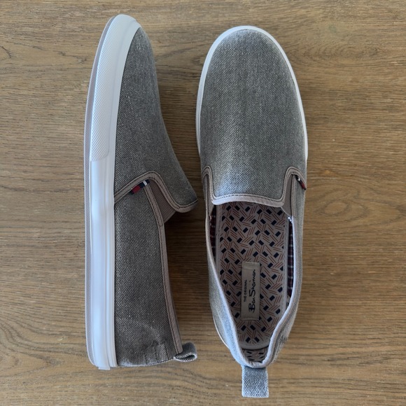 Ben Sherman‎ Men\'s Slip-On Gray Canvas Fabric Loafers-Size US 13 main image 7